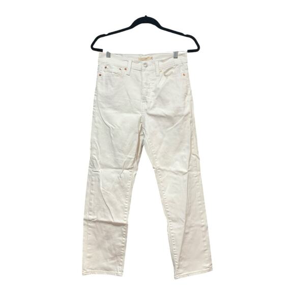 Levi’s Jeans Women 28 White Wedgie Straight Button Fly - Picture 1 of 3